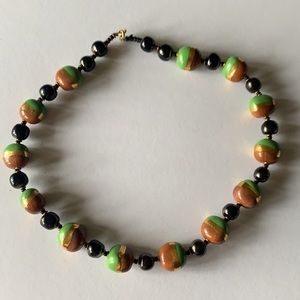 Beautiful round beaded necklace